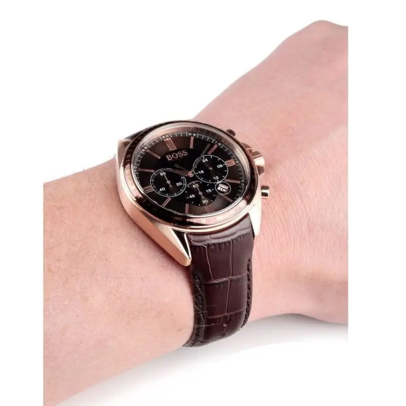 BOSS Leather Men's Watch 1513093 - Image 4