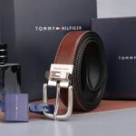 Tommy Hilfiger Men's Reversible Belt in Havana Brown