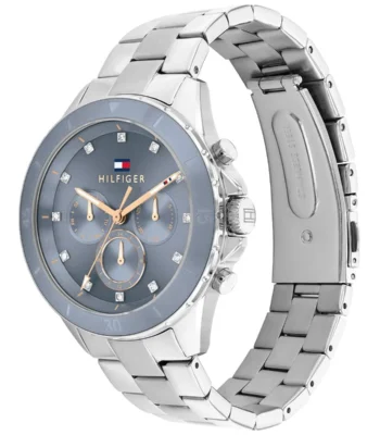 1782708 tommy hilfiger watch women blue dial metal stainless steel silver strap quartz analog mellie 2