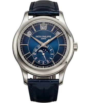 patek philippe men blue dial annual calendar watch