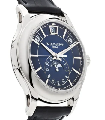 patek philippe men blue dial annual calendar watch 5